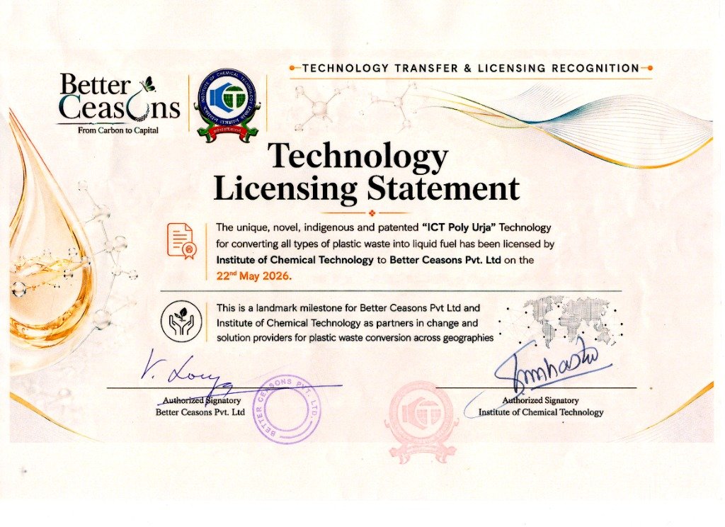 Technology Licensing Statement — Better Ceasons & ICT Mumbai